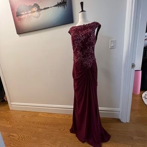 Feriani Couture Cranberry Dress